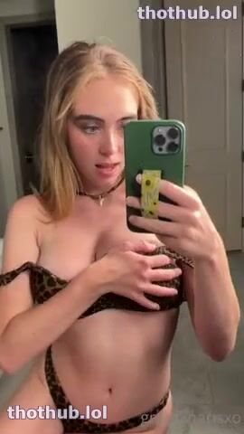 Watch Free Grace Charis Nude Perfect Tits Come Out Of Leopard Top